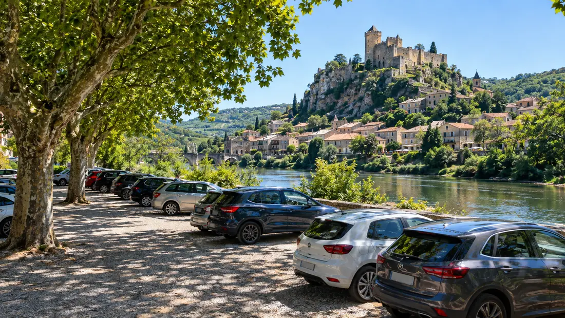 The village of Castelnaud-la-Chapelle below the castle